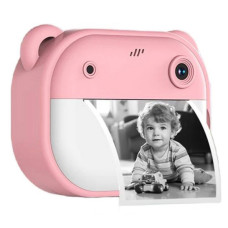 Дитячий Фотоапарат Миттєвого Друку із Підтримкою microSD card FullHD. Рожевий (9372)
