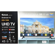 Телевизор L45 Smart + T2 Android 15 + голосовой пульт (без рамки)