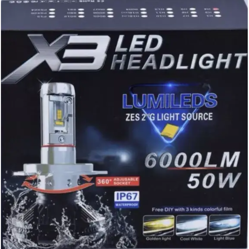 LED лампы H4 X3
