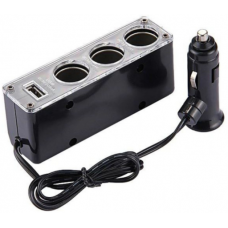 WF-0096 - разветвитель 3*прикуреватель + 1*USB