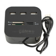 Переходник 3 ports USB Hub+CardReader C329