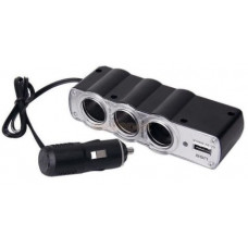 WF-0120 - разветвитель 3*прикуреватель + 1*USB
