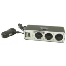 WF-6036 - разветвитель 3*прикуреватель + 2*USB