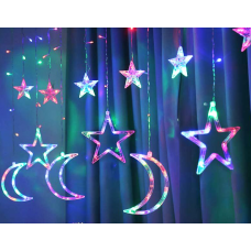 ЛУНА ЗВЕЗДЫ RGB гирлянда-занавес - STAR MOON STYLE